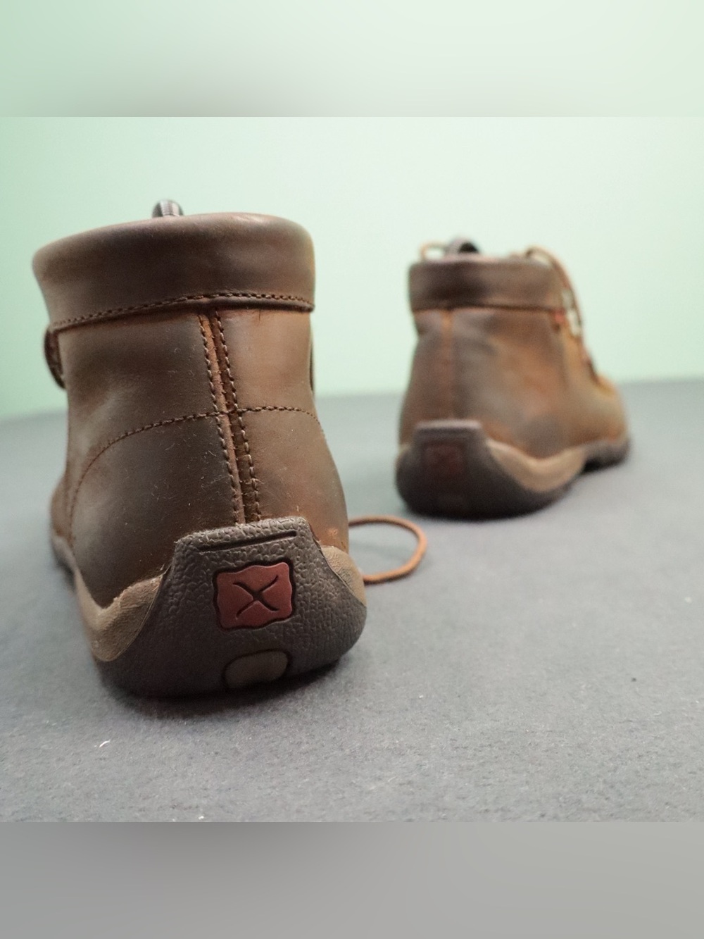 Twisted X Womens 9W Brown Leather Steel Toe Driving Moc Work Safety Boots - Picture 8 of 15